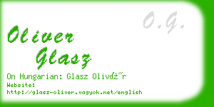 oliver glasz business card